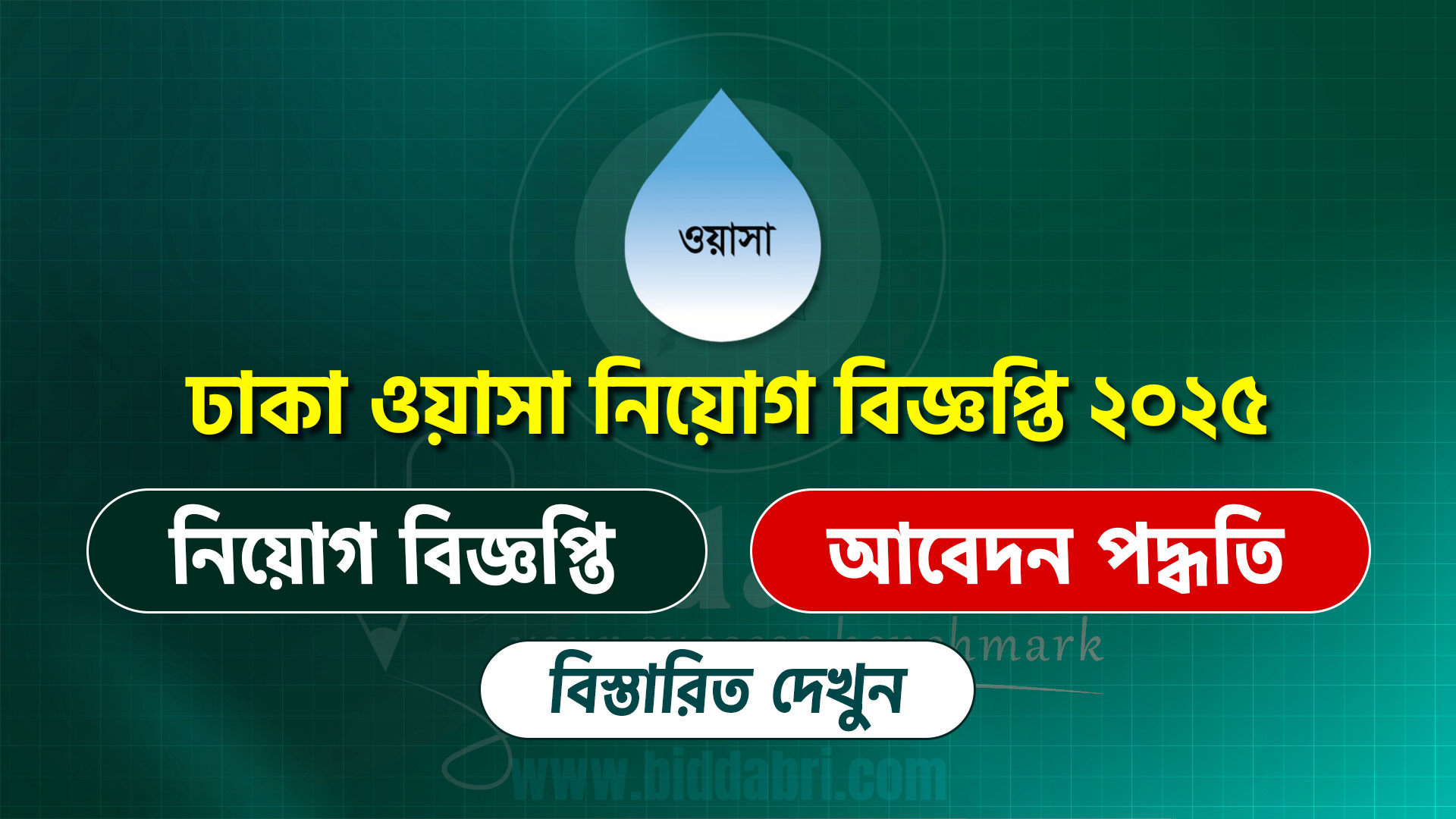 ঢাকা ওয়াসা নিয়োগ বিজ্ঞপ্তি ২০২৫
