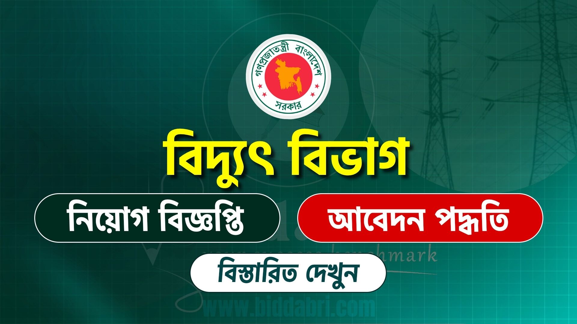 বিদ্যুৎ বিভাগ নিয়োগ বিজ্ঞপ্তি ২০২৫