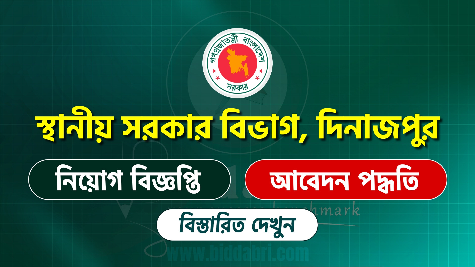 স্থানীয় সরকার বিভাগ নিয়োগ বিজ্ঞপ্তি ২০২৫