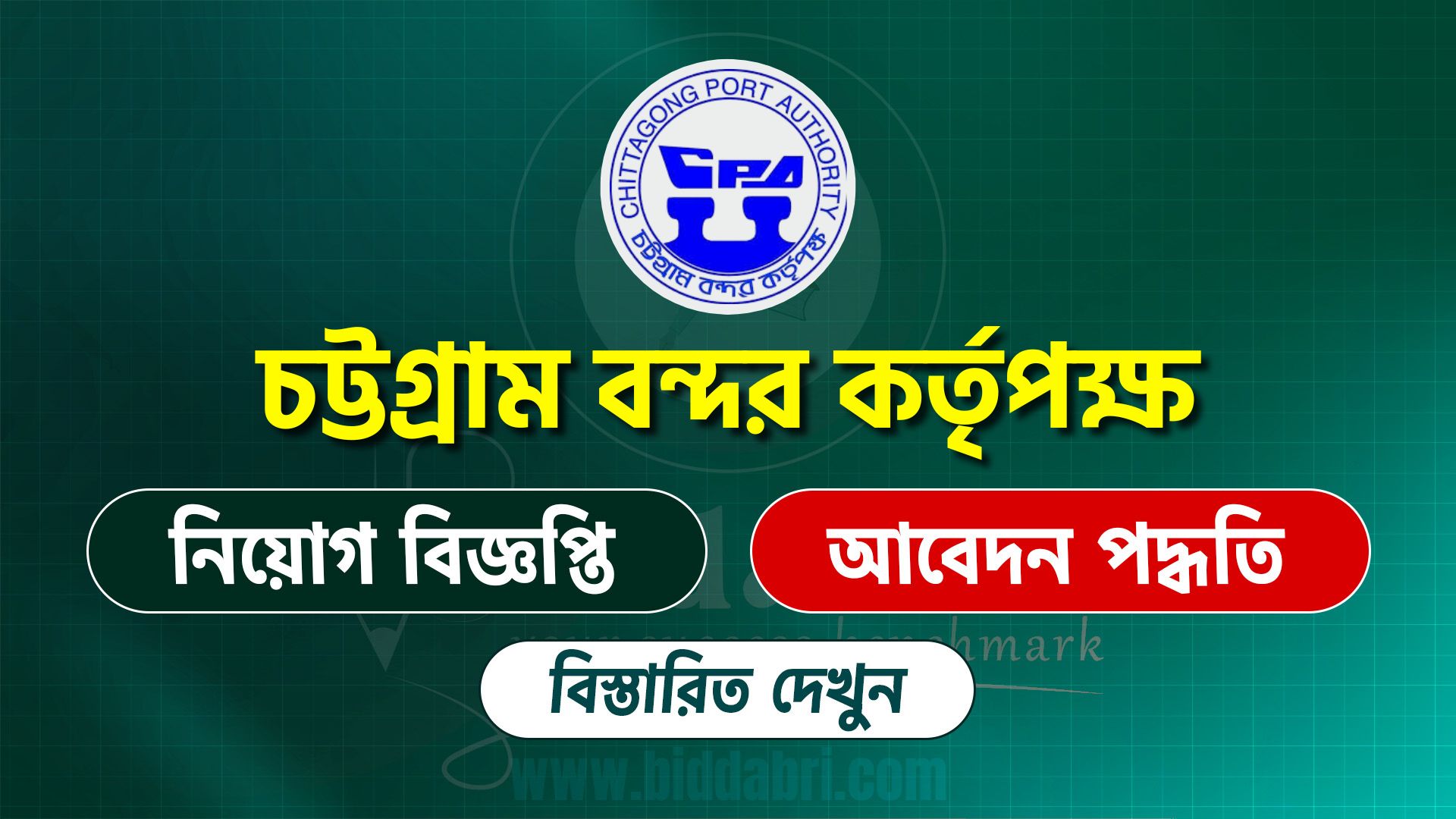 চট্টগ্রাম বন্দর কর্তৃপক্ষ সার্কুলার ২০২৫