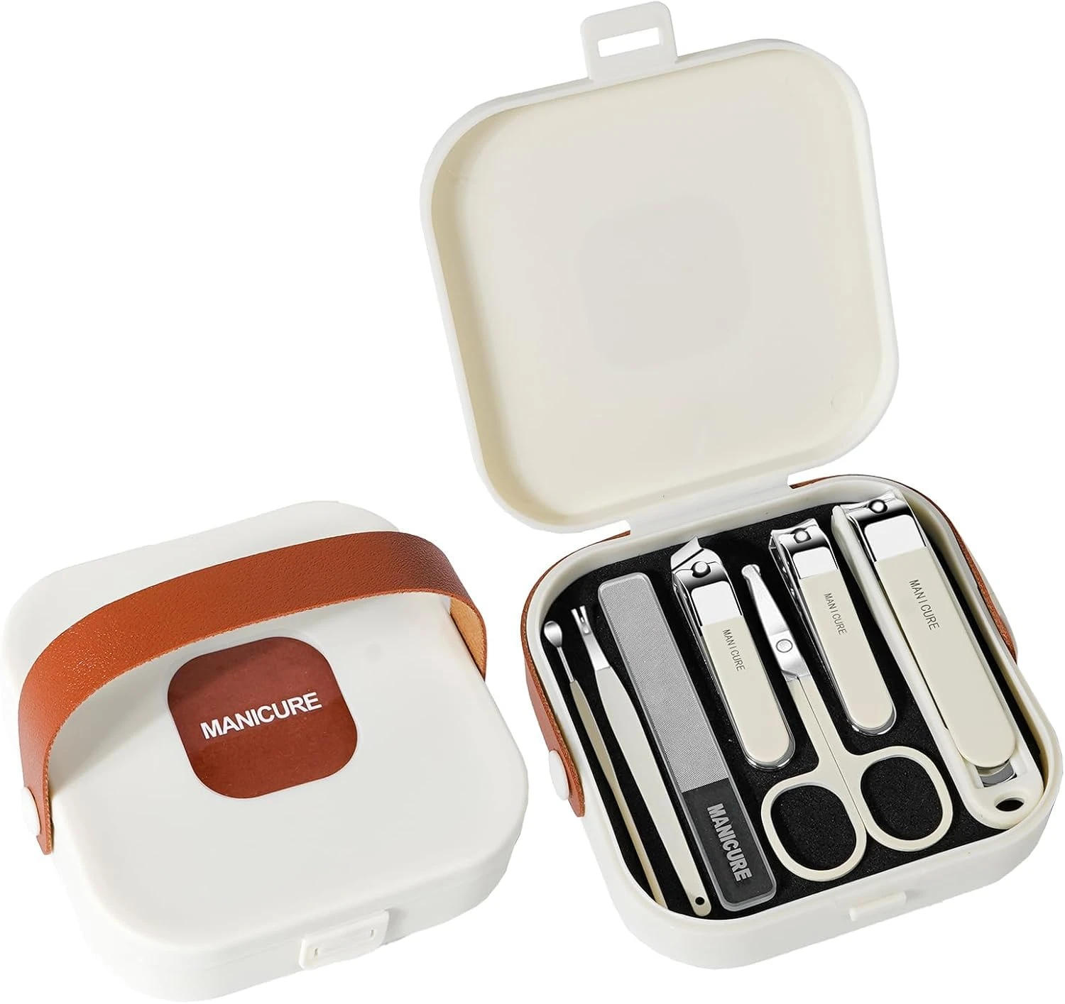 SHOPPOSTREET 7-Piece Nail Clippers & Manicure Pedicure Kit with Travel Case
