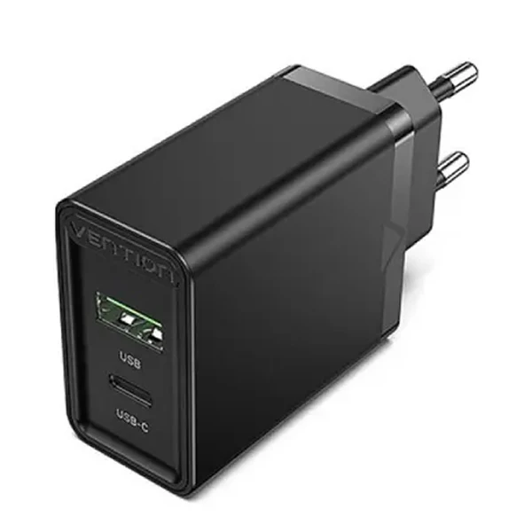 VENTION FBBB0-EU Two-Port USB(A+C) Wall Charger (18W/20W) EU-Plug
