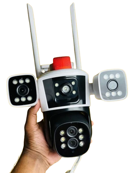 Bullet Dome PTZ 5 Lens Three Screens Security CCTV Network Outdoor Camera